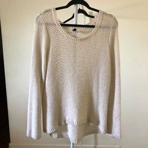 H&M Off White Scoop Neck Sweater